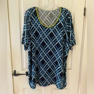 Lands End Geometric Patterned Active Tee